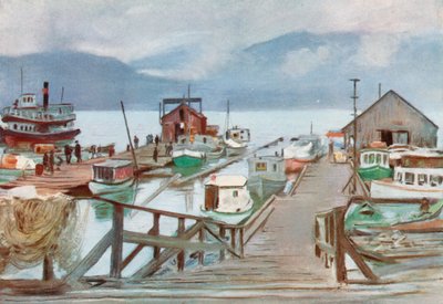 Le marché du poisson, Vancouver, la flotte des moustiques - Harold Copping